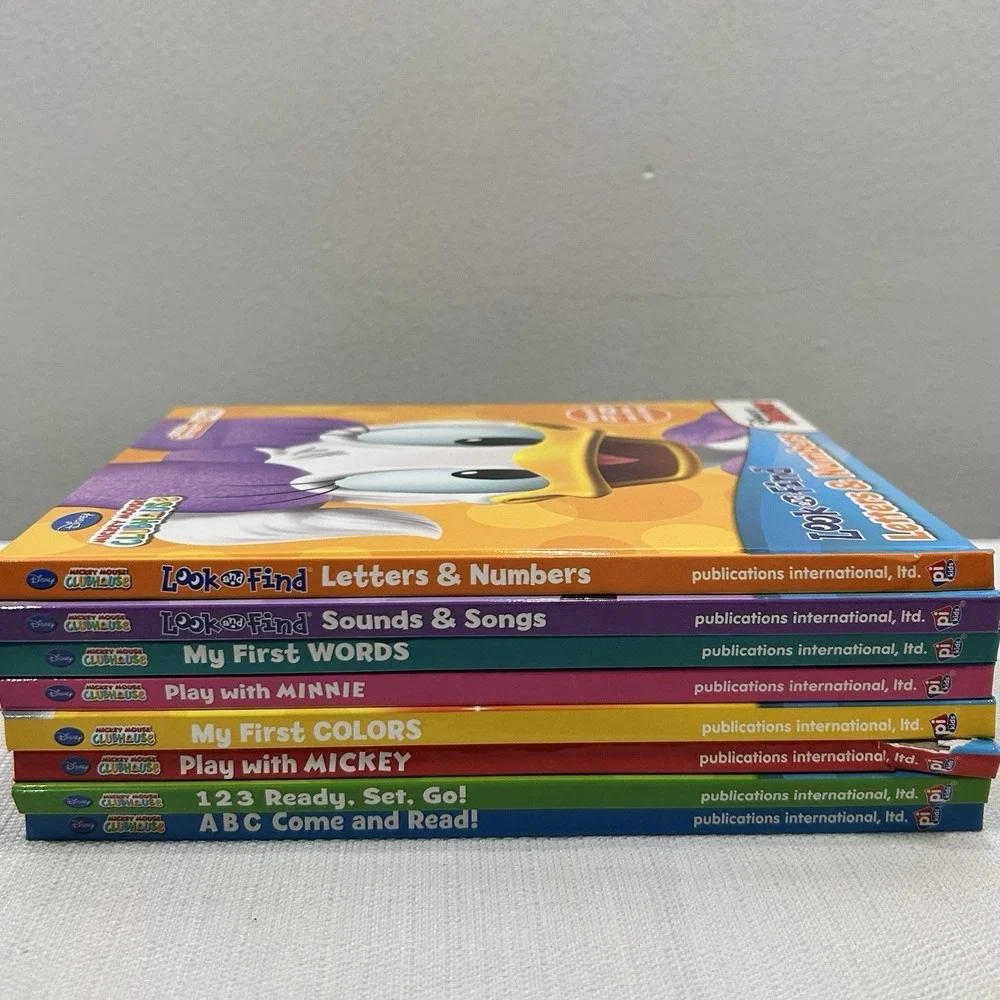 Mickey Mouse Clubhouse Lot 8 Books‎ ABC 123 Colors Words Minnie Look Find Disney